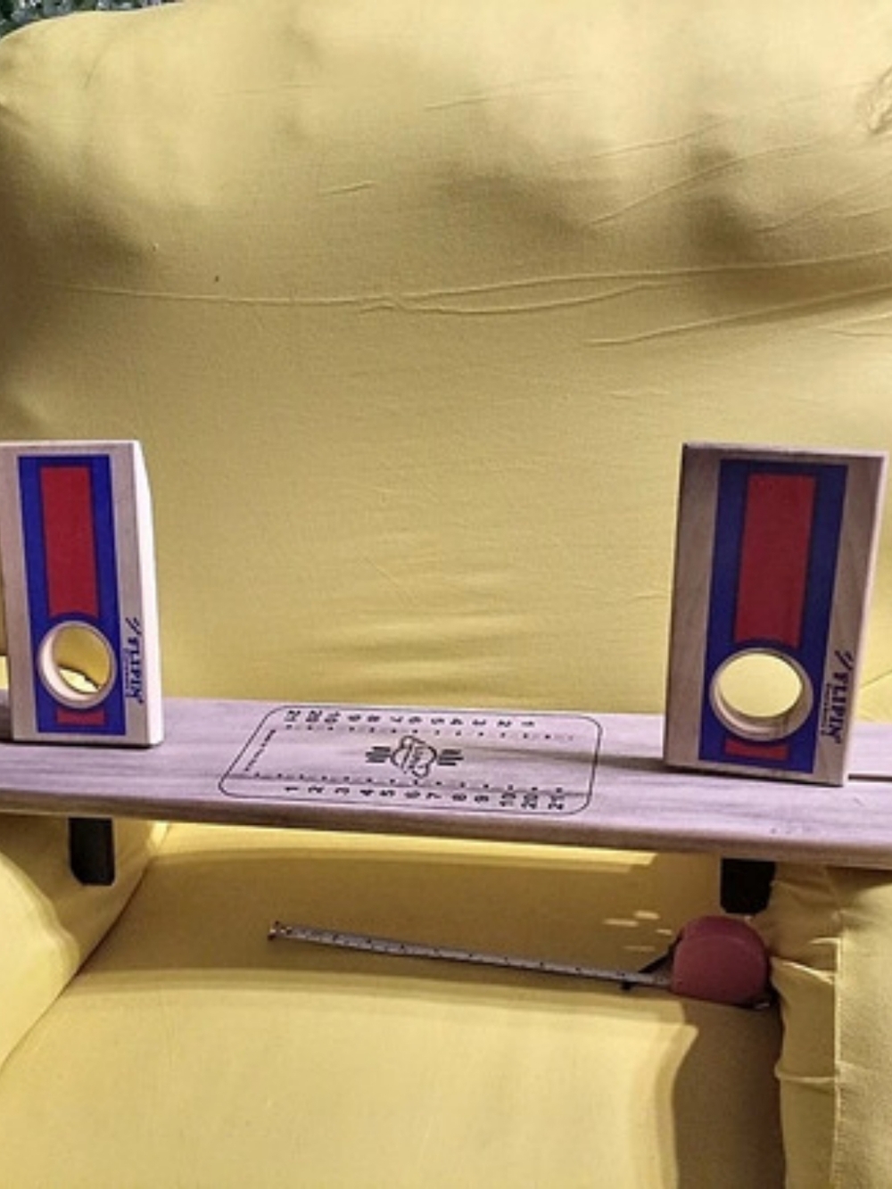 Flipin' Game Company Flipin' Cornhole Wooden Sports Display Board with Medals in